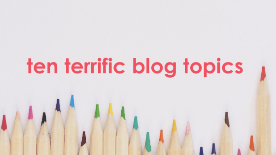 Blog topics